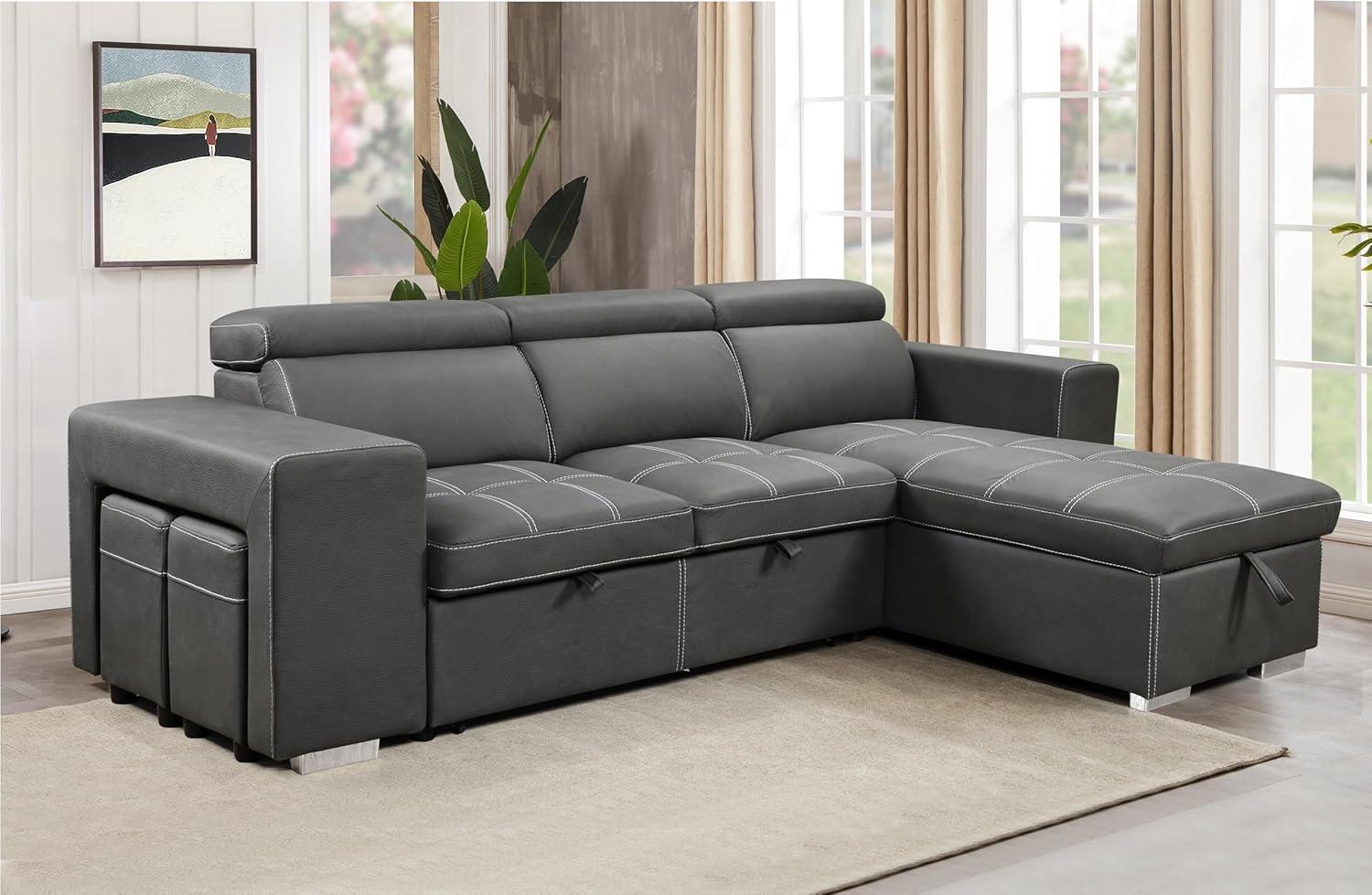 Our Take: THSUPER ‍102 Inch⁢ Charcoal Sectional